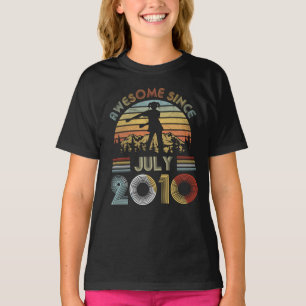7月2010日のボスのような第9誕生日の女の子のフロス Tシャツ