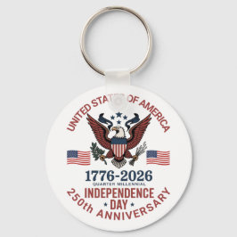 7月250周年記念4日 – ヴィンテージ愛国 キーホルダー