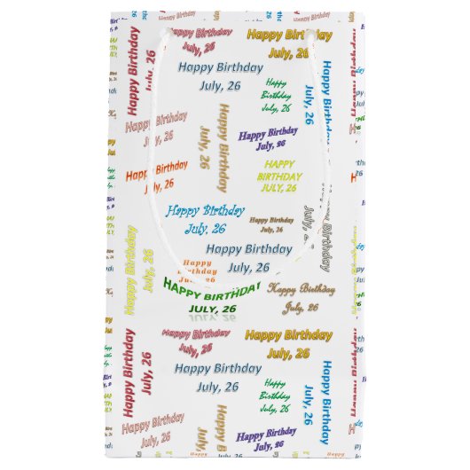 7月26日誕生日抱き枕 スモールペーパーバッグ (正面)