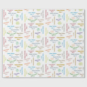 7月3日誕生日ギフト包装紙 ラッピングペーパー (フラット)