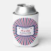 7月4カスタム日アメリカ家族Summer BBQパーティー 缶クーラー (缶正面)