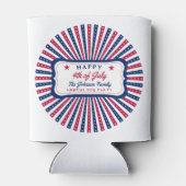 7月4カスタム日アメリカ家族Summer BBQパーティー 缶クーラー (裏面)