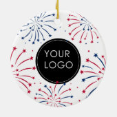 7月4企業の日にロゴビジネス会社を追加 セラミックオーナメント (裏面)