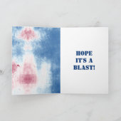 7月4日おめでとうございまカスタムすメッセージ絞り染め カード (内部)