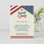 7月4日おめでとう アメリカ独立記念日 招待状 (スタンド正面)