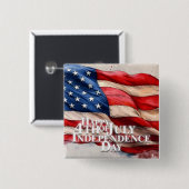 7月4日おめでとう アメリカ独立記念日 缶バッジ (正面&裏面)