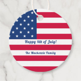 7月4日おめでとう |アメリパーソナライズされたカ国旗 フェイバータグ