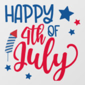 7月4日おめでとう ウィンドウサイン (シート)