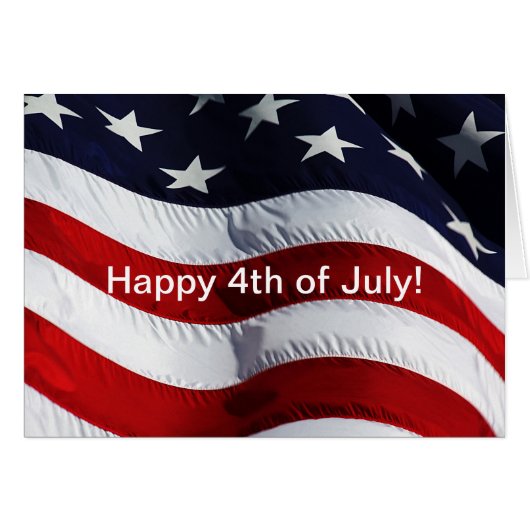 7月4日おめでとう！カスタマイズ可能な米国国旗 (正面横)