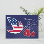 7月4日おめでとう。カスタムフラットグリーティングカード カード (スタンド正面)