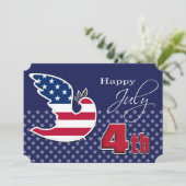 7月4日おめでとう。カスタムフラットグリーティングカード カード (スタンド正面)