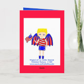 7月4日おめでとう！グリーティングカード カード (裏面)