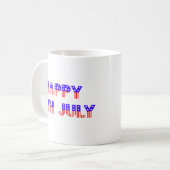 7月4日おめでとう コーヒーマグカップ (正面左)