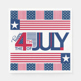7月4日おめでとう スタンダードランチョンナプキン