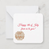 7月4日おめでとう ノートカード (裏面)