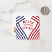 7月4日おめでとう ノートカード (正面/裏面インサイチュ)