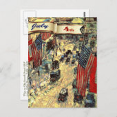 7月4日おめでとう。ファインアートはがき ポストカード (正面/裏面)