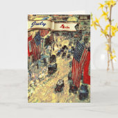 7月4日おめでとう。ファインアートカスタム カード (黄色い花)