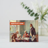 7月4日おめでとう。ファインアート ポストカード (スタンド正面)