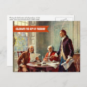 7月4日おめでとう。ファインアート ポストカード (正面/裏面)