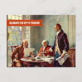 7月4日おめでとう。ファインアート ポストカード (正面)