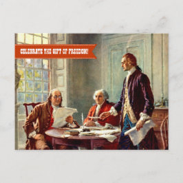 7月4日おめでとう。ファインアート ポストカード