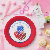 7月4日おめでとう ペーパープレート (パーティー)