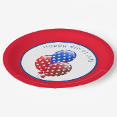 7月4日おめでとう ペーパープレート (アングル)