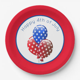 7月4日おめでとう ペーパープレート