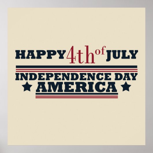 7月4日おめでとう ポスター (正面)