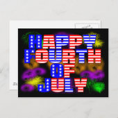 7月4日おめでとう ポストカード (正面/裏面)