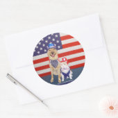 7月4日おめでとう！ ラウンドシール (封筒)