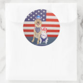 7月4日おめでとう！ ラウンドシール (バッグ)