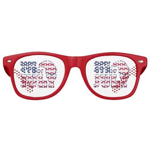 7月4日おめでとう レトロサングラス (正面)