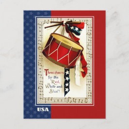 7月4日おめでとう。ヴィンテージ愛国的デザイン ポストカード