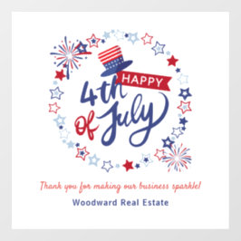 7月4日おめでとう |不動産実在事務所の装飾 ウィンドウサイン