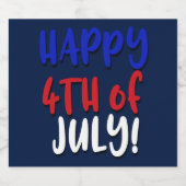 7月4日おめでとう！ |愛国心 ビールラベル (シングルラベル)