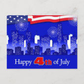 7月4日おめでとう。愛国的な ポストカード (正面)