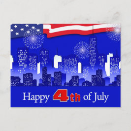 7月4日おめでとう。愛国的な ポストカード