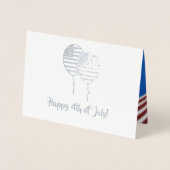 7月4日おめでとう。愛国的企業の 箔カード (正面)