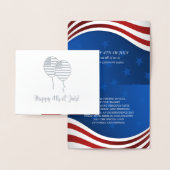 7月4日おめでとう。愛国的企業の 箔カード (ディスプレー)