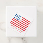 7月4日おめでとう |手描きアメリカ国旗 フェイバータグ (インサイチュ)