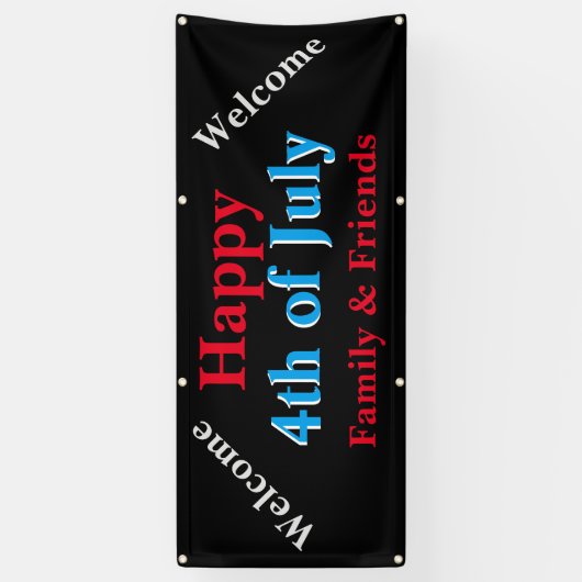 7月4日おめでとう 横断幕 (縦)
