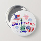 7月4日おめでとう 缶バッジ (正面&裏面)