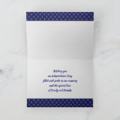 7月4日おめでとう。自由の女神 カード (内部)