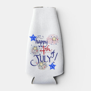 7月4日おめでとう!花火と星で ボトルクーラー