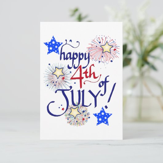 7月4日おめでとう!花火と星とともに エンクロージャーカード (スタンド正面)