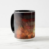 7月4日おめでとう-花火の旗の鷲と彫像 マグカップ (正面左)