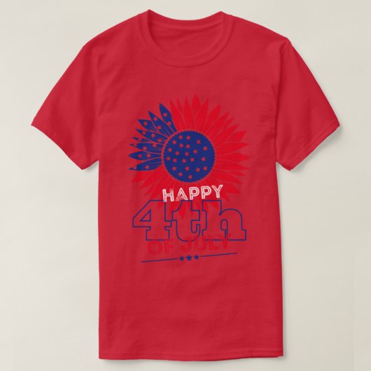 7月4日おめでとう Tシャツ (デザイン正面)