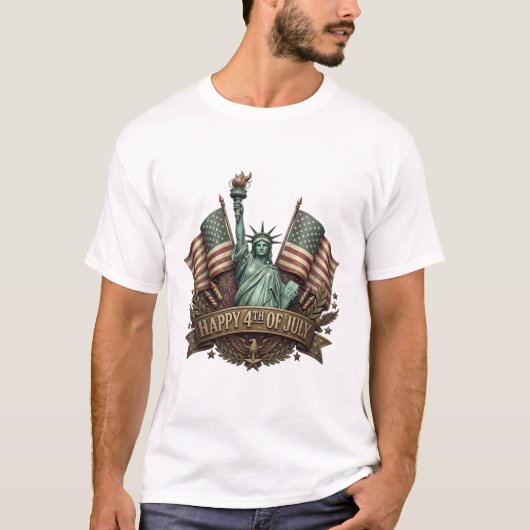 7月4日おめでとう Tシャツ (正面)